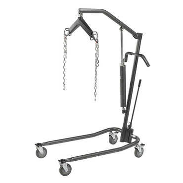 Drive Medical 13023SV Hydraulic Patient Lift with Six Point Cradle, 5" Casters, Silver Vein